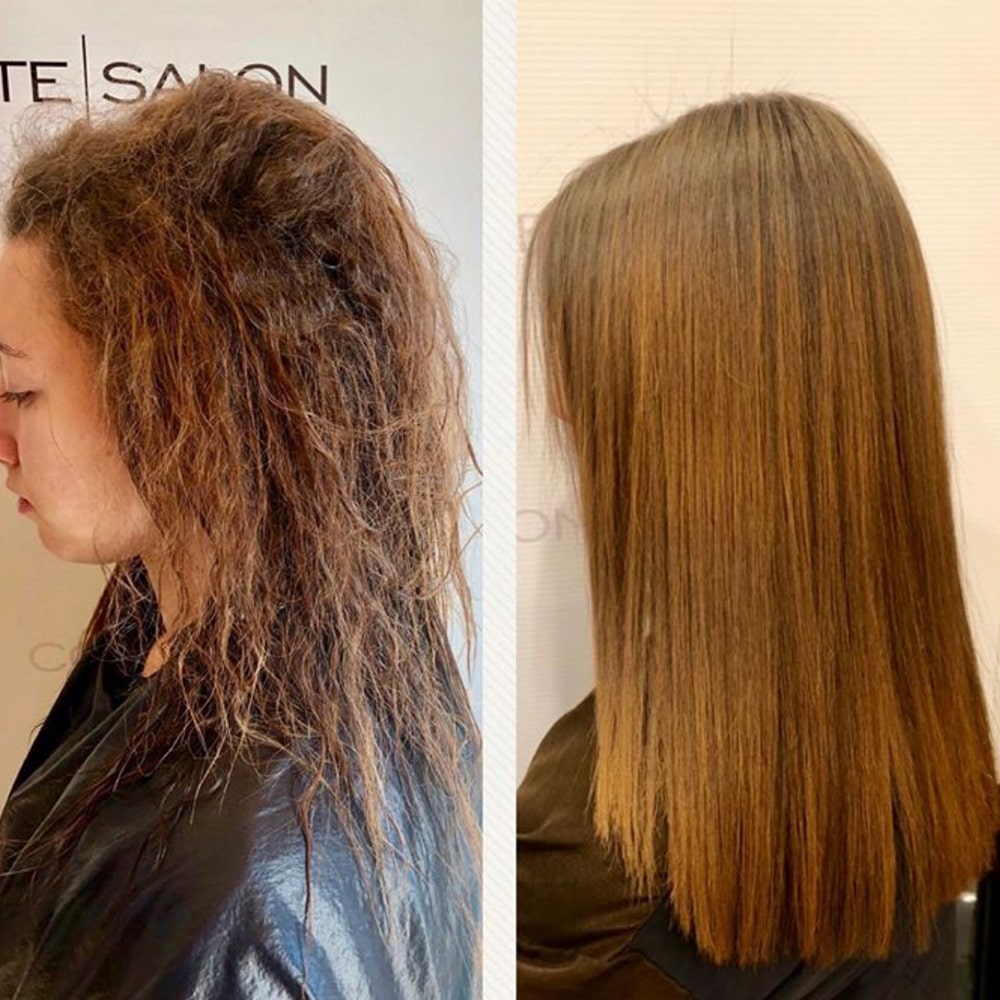 قبل و بعد از کراتین مو
