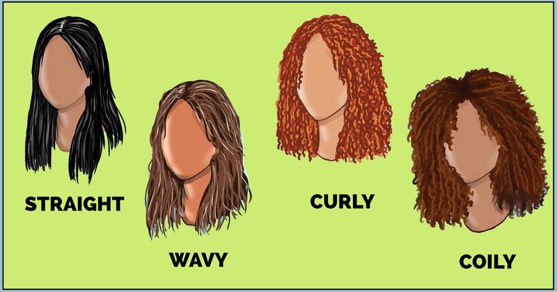 انواع مو بر اساس بافت آن (موی صاف، مجعد و فر)