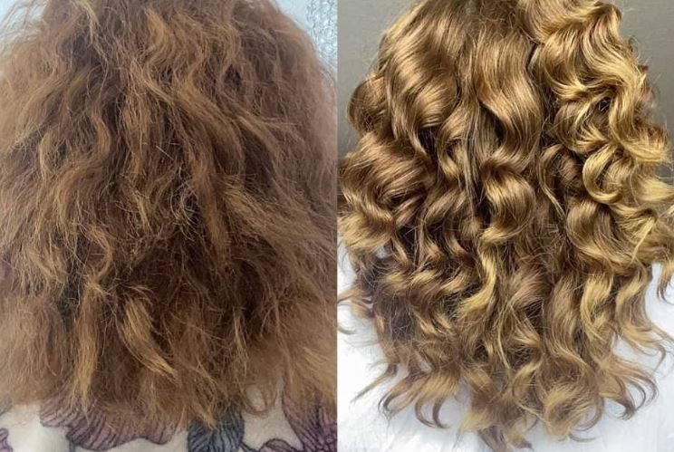 قبل و بعد استفاده از روغن شی باتر برای موها