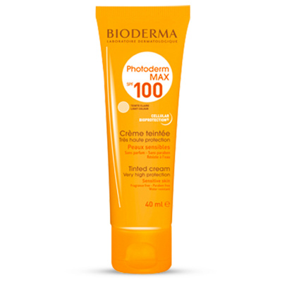 کرم ضد آفتاب SPF 100 بایودرما مدل Photoderm MAX مناسب پوست های معمولی تا خشک